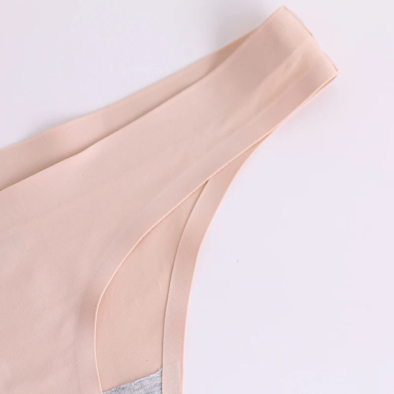 Warmsteps Seamless Women'S Panties Sexy Thongs Lingerie Breathable Comfortable Underwear Soft Satin G-Strings Girl Sports T-Back