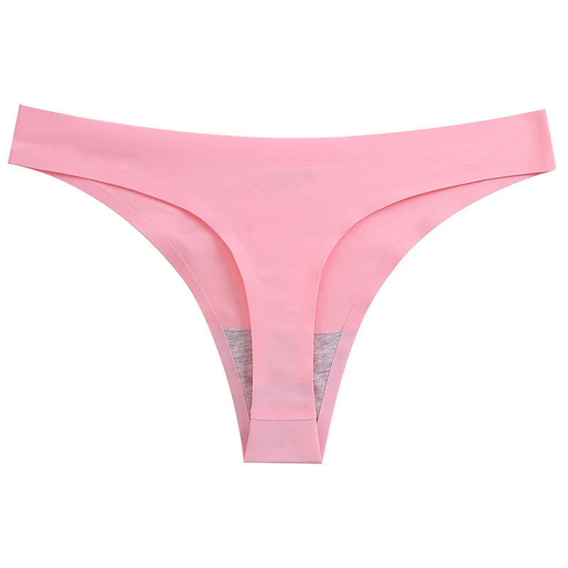 Warmsteps Seamless Women'S Panties Sexy Thongs Lingerie Breathable Comfortable Underwear Soft Satin G-Strings Girl Sports T-Back
