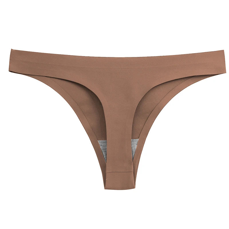 Warmsteps Seamless Women'S Panties Sexy Thongs Lingerie Breathable Comfortable Underwear Soft Satin G-Strings Girl Sports T-Back